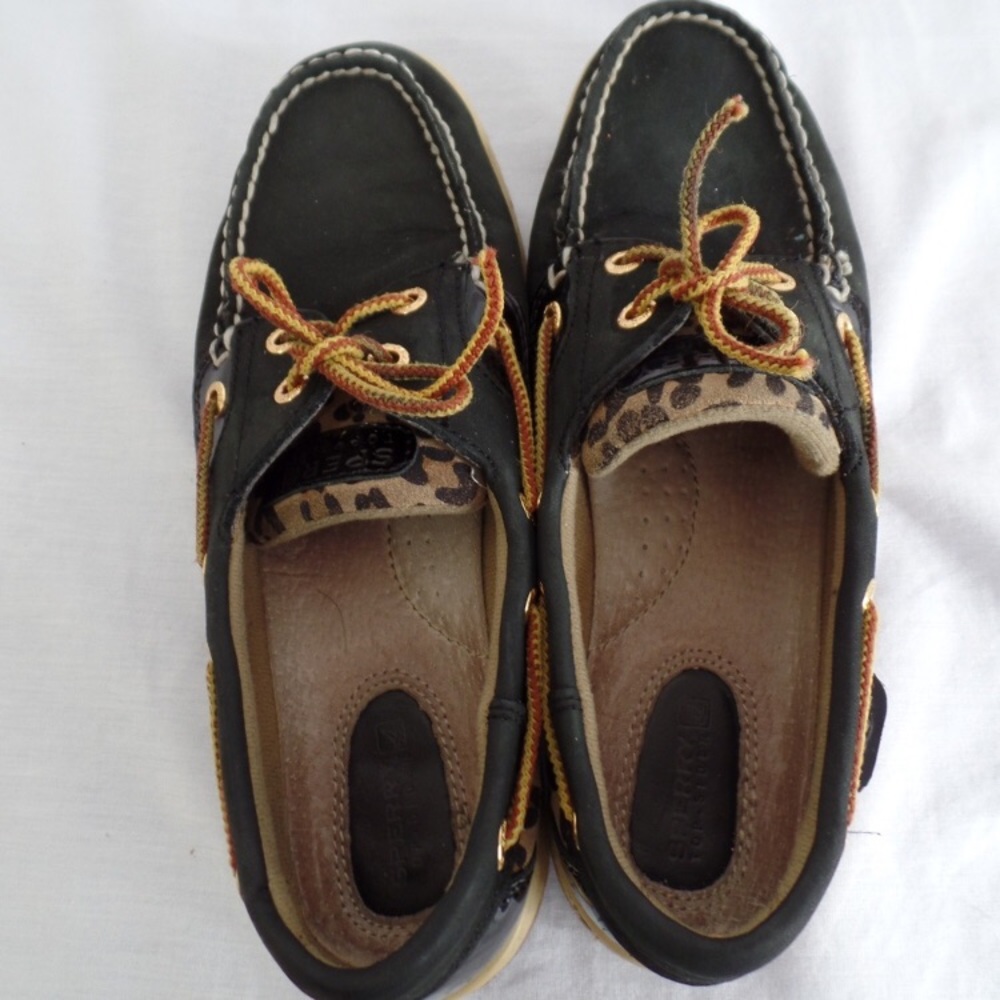 Sperry Top Siders Cheetah print Boat shoes